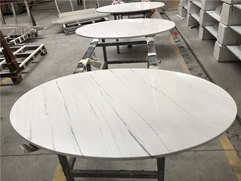 white marble table top