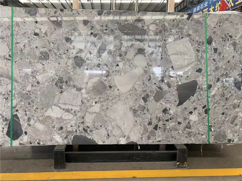 fossil grey marble slab
