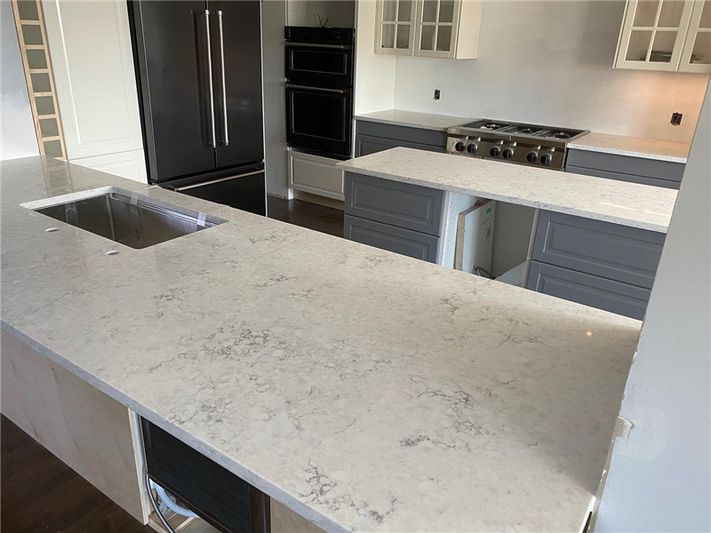 Carrara Quartz Kitchen Countertop