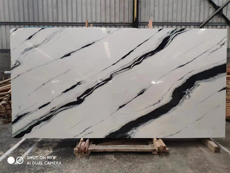 Panda White Artificial Marble Slab