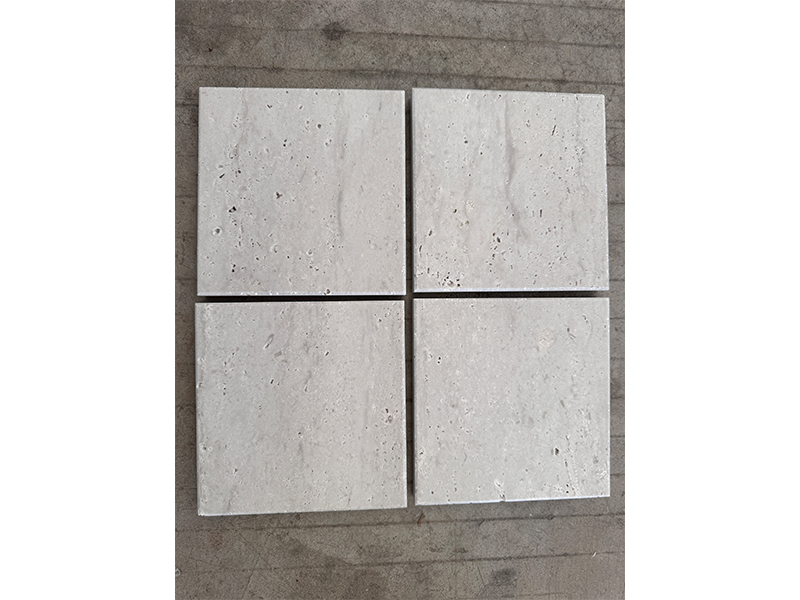 Grey cream travertine tiles