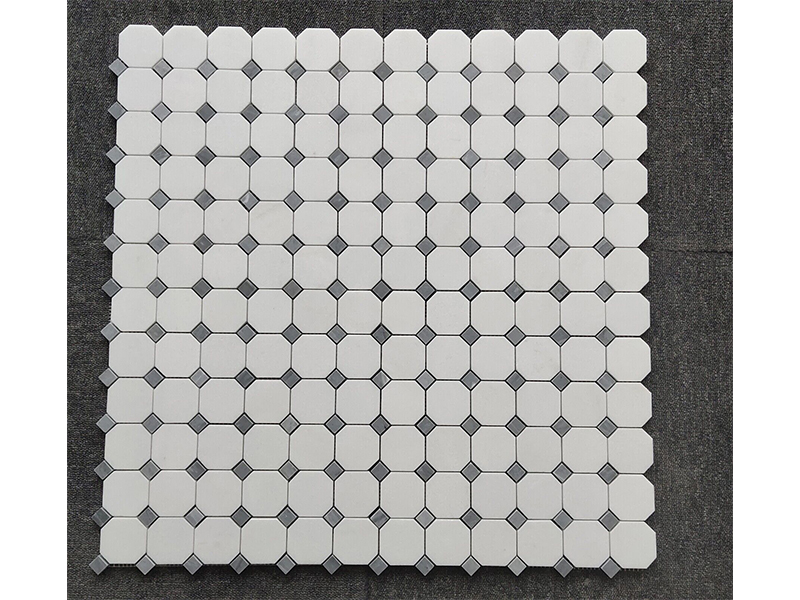 Thassos White Octagon Mosaic