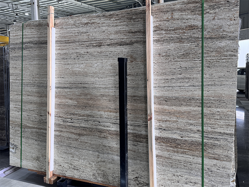 light silver travertine