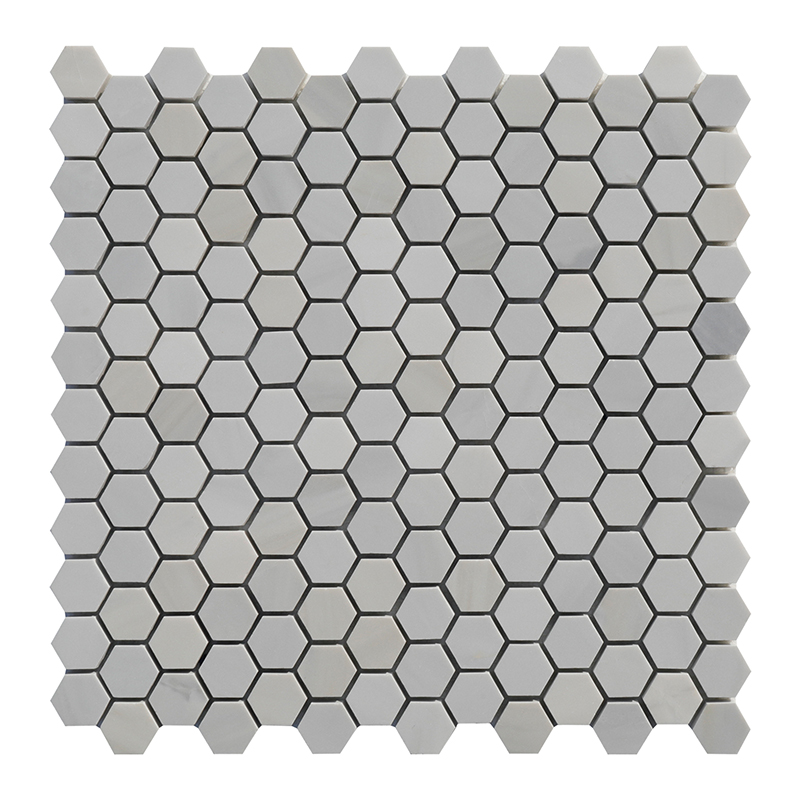 Grey Marble Hexagon