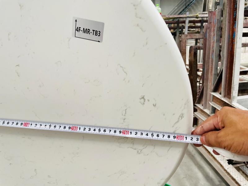 Carrara White Engineered Quartz Table Tops customized Carrara White Engineered Quartz Table Tops customized