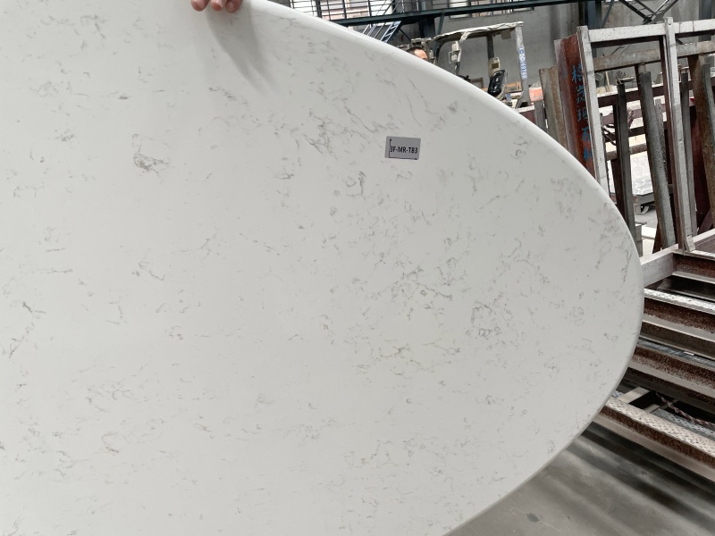 Carrara White Engineered Quartz Table Tops customized Carrara White Engineered Quartz Table Tops customized