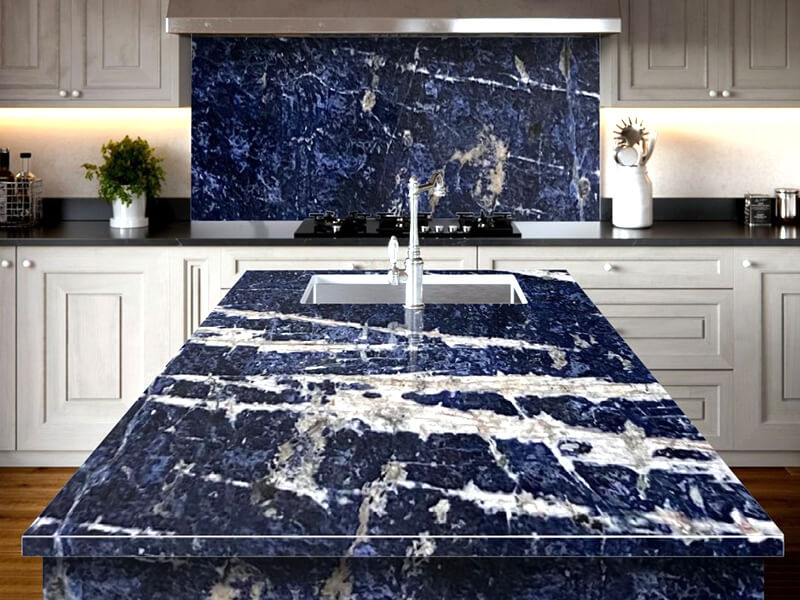 Soladite Blue Quartzite Kitchen