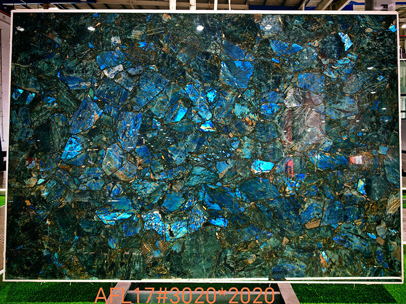 artificial quartz slabs of Labradorite Blue