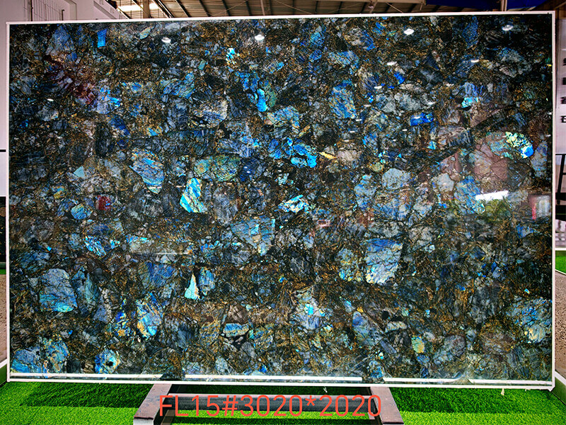 artificial quartz slabs of Labradorite Blue