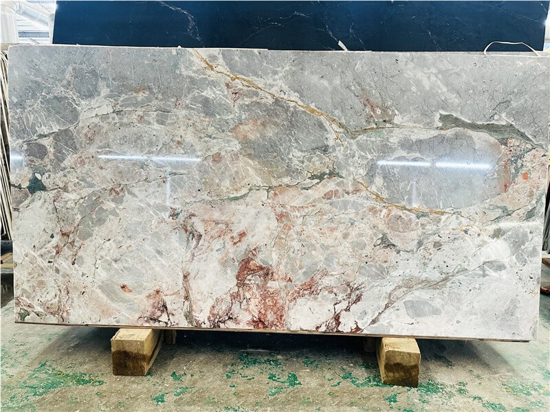 Four Seasons Pink Green Marble Slab