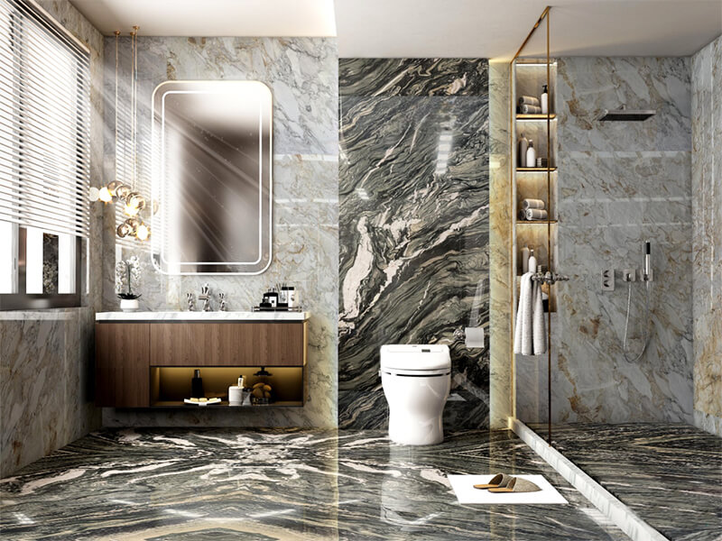 Green Silk Quartzite Bathroom