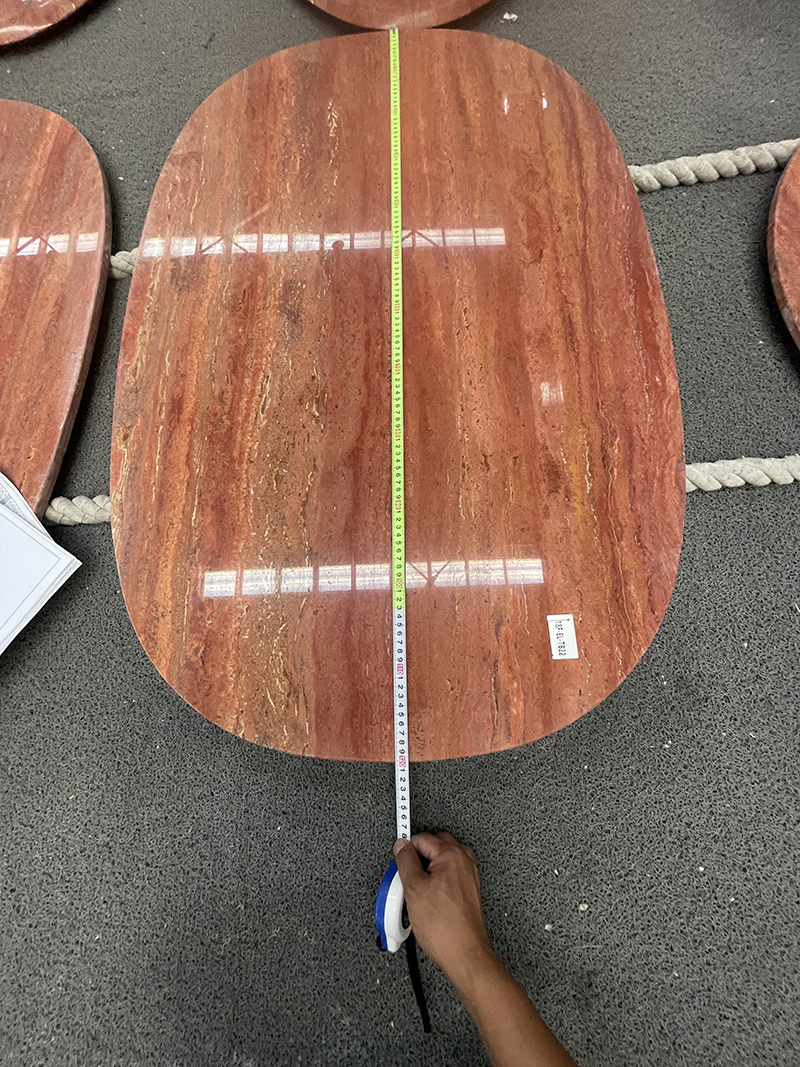 Red Travertine Table tops
