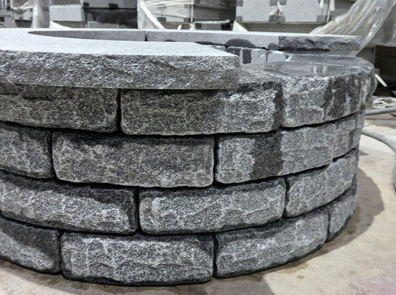 Cambodian G654 Dark Grey Fire pit