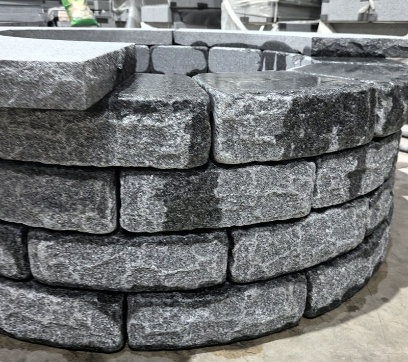 Cambodian G654 Dark Grey Firepit