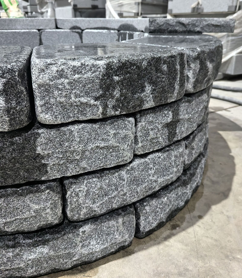Cambodian G654 Dark Grey Fire pit
