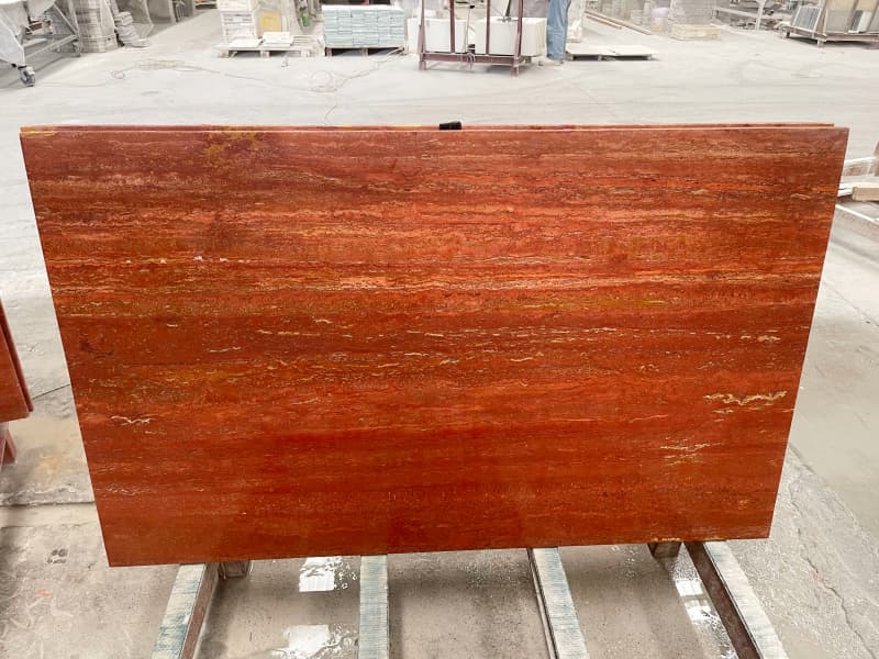 Azarshahr Red Travertine Table Top