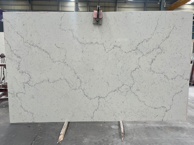 White Attica Quartz with Elegant Veining