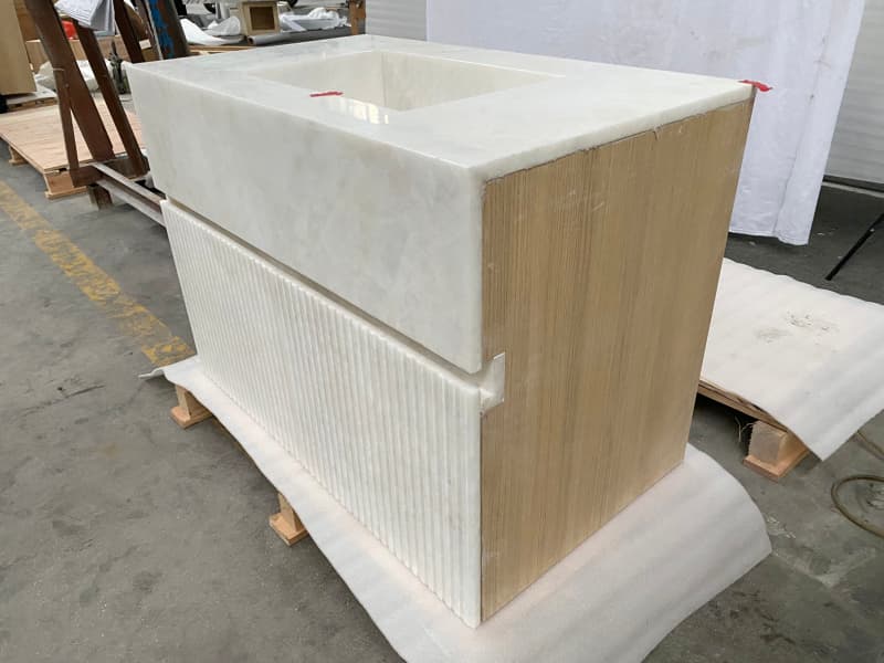 Brazil White Crystal Customized Cabinet