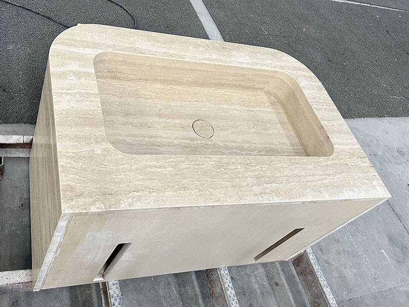 travertine wash basin