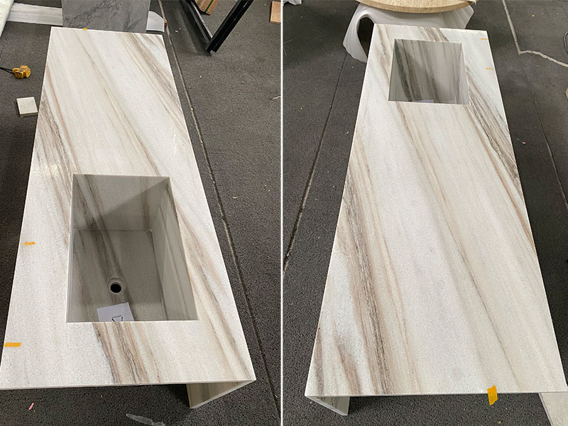 Palissandro White Marble Vanity Sink