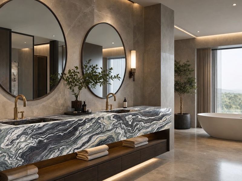 Cipollino Verde Marble Vanity Tops