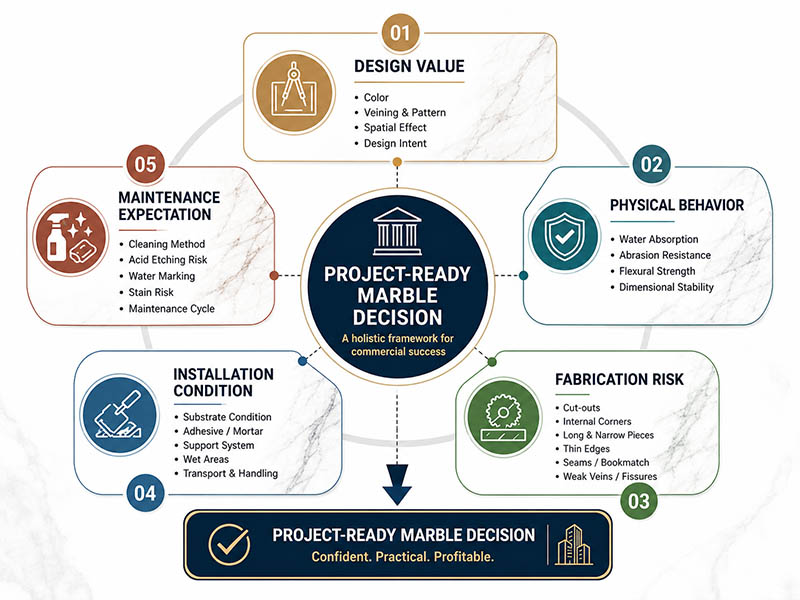 commercial marble suitability review framework 