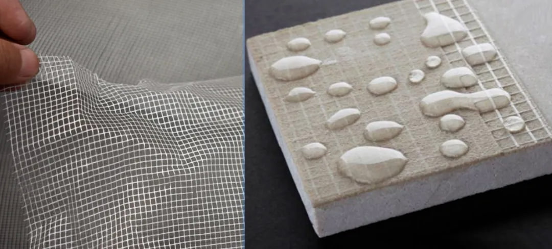 Marble mesh backing support