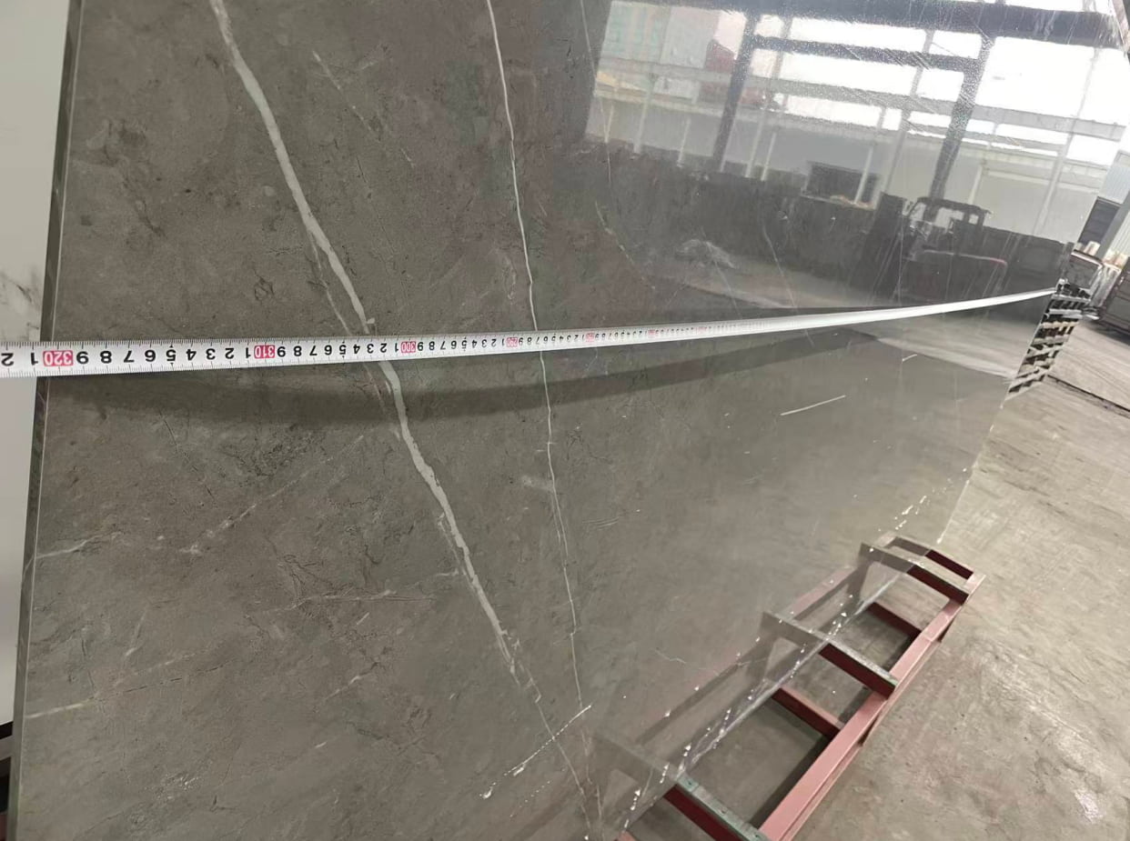 Armani Grey sintered stone slab dimension inspection before shipment