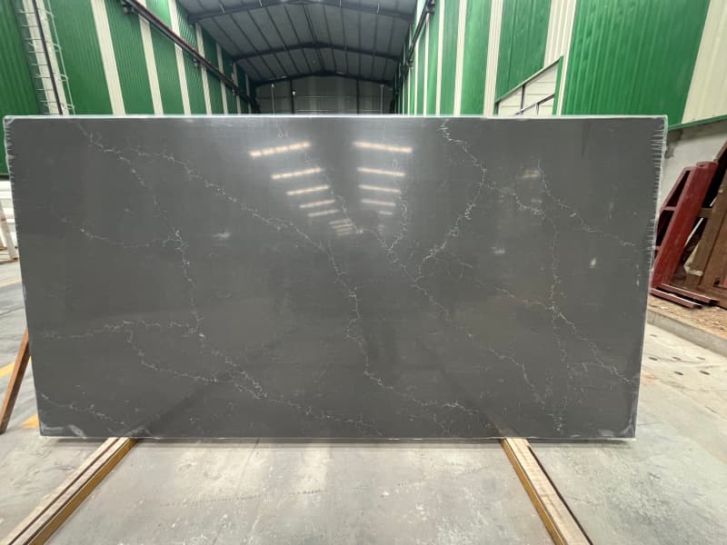 calacatta super Dark Grey quartz