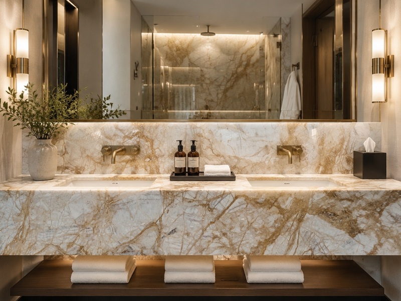 Burma Calacatta Gold Vanity Tops