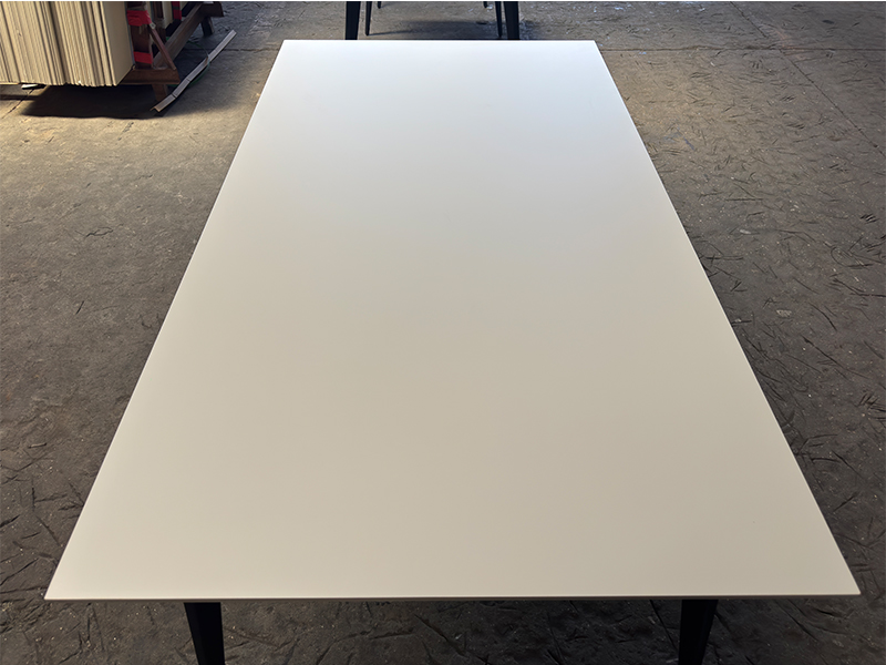 Pure White Velvet Sintered Stone Table Top