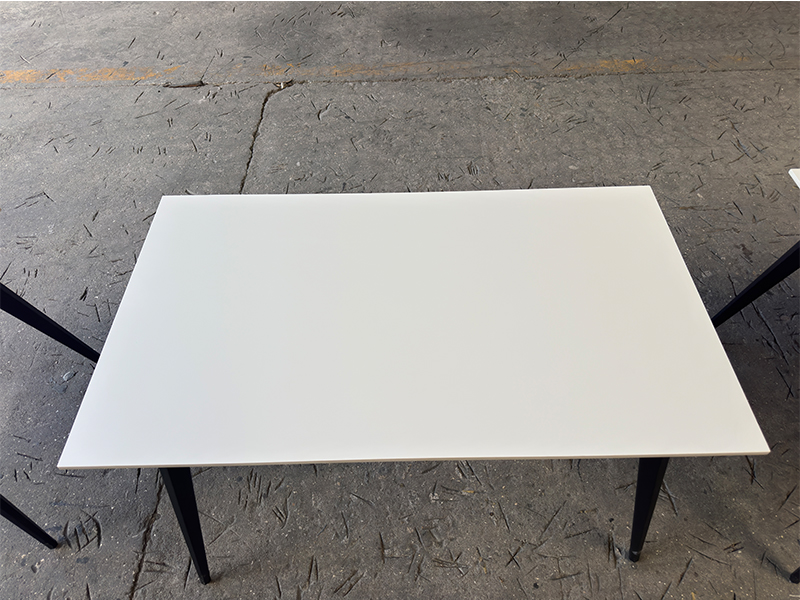 Pure White Velvet Sintered Stone Table Top