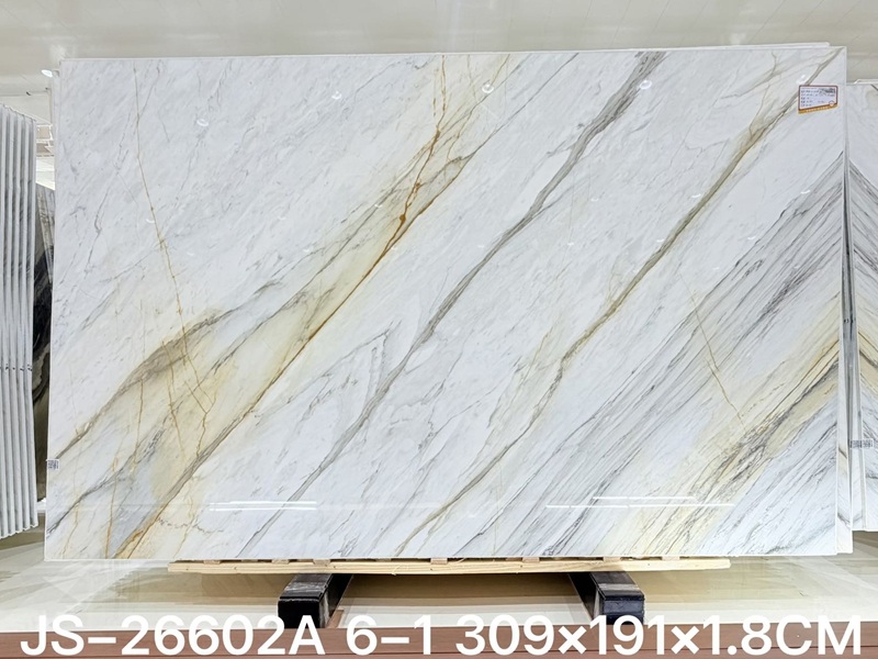 White Marble with Gold Veining