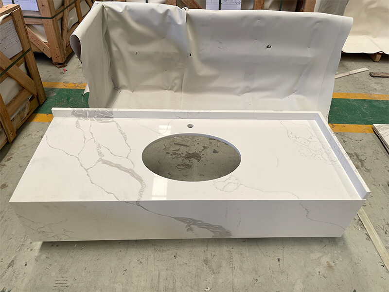 CQ989 Statuario Fantastico Quartz Vanity Tops