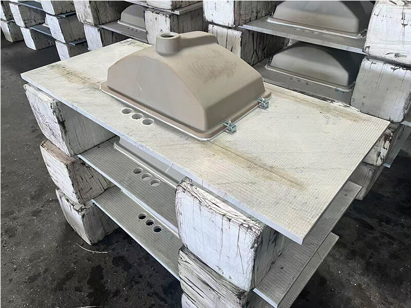 Back View of Noble Carrara Grey marble vanity top
