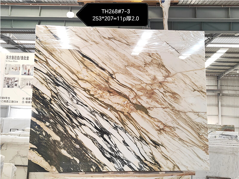 Chinese Calacatta White Marble Slabs