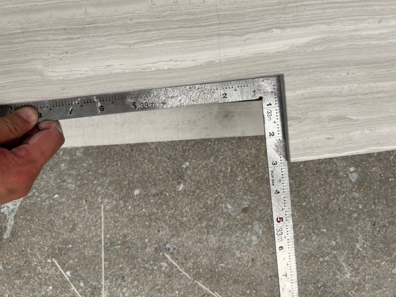Wooden White Marble Integrated Vanity measurement
