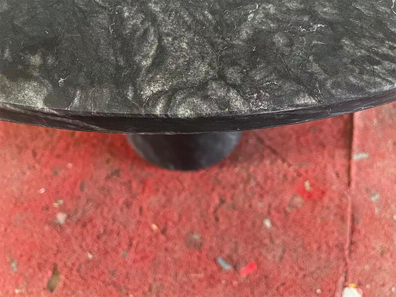 Briliant Black Marble Honed Round Dining Table Briliant Black Marble Honed Round Dining Table