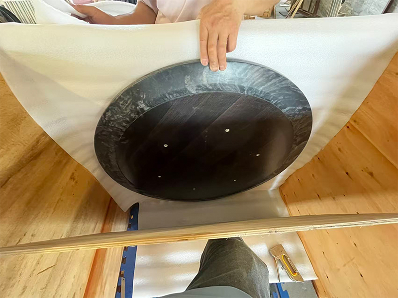 Briliant Black Marble Honed Round Dining Table Briliant Black Marble Honed Round Dining Table