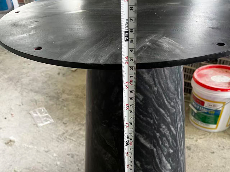 Briliant Black Marble Honed Round Dining Table Briliant Black Marble Honed Round Dining Table