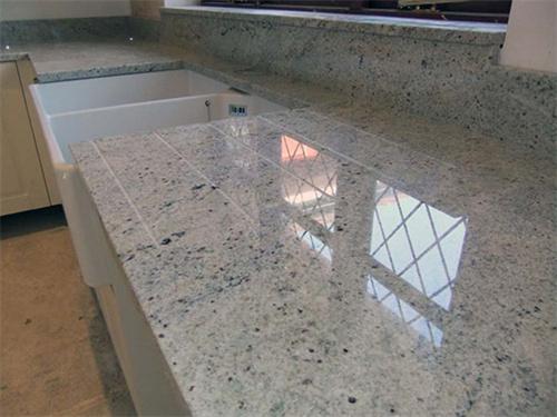Kashimir White Granite Prefab Countertop