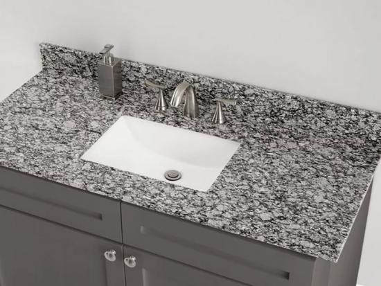 Spray White Granite Bathroom Vanity Tops