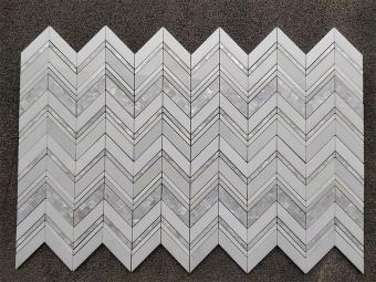 Chevron marble mosaic