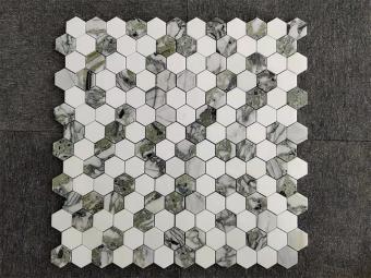 jade marble mosaic Hexagon