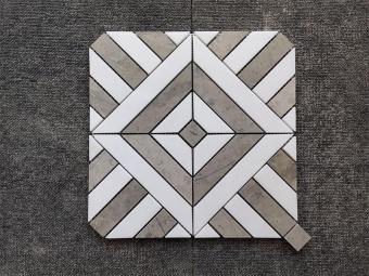 white +brown marble mosaic