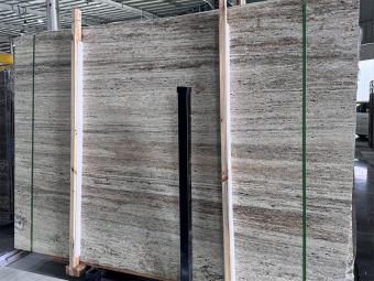 Light silver travertine