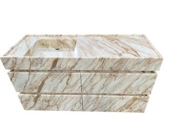 natural marble integrated vanity tops