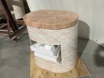  Warm Marble Nightstand for Luxury Bedroom Furniture 