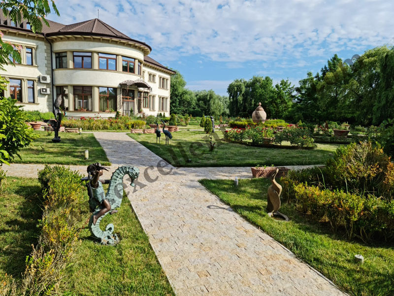 Proyecto terminado de adoquín de granito para exteriores en Rumania